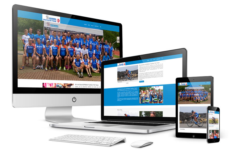 SOPREMA Triathlon Team Webseite wurde erstellt von der Werbeagentur und Internetagentur comvos online medien GmbH